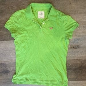 Hollister Co Lime Green Polo Shirt Size M